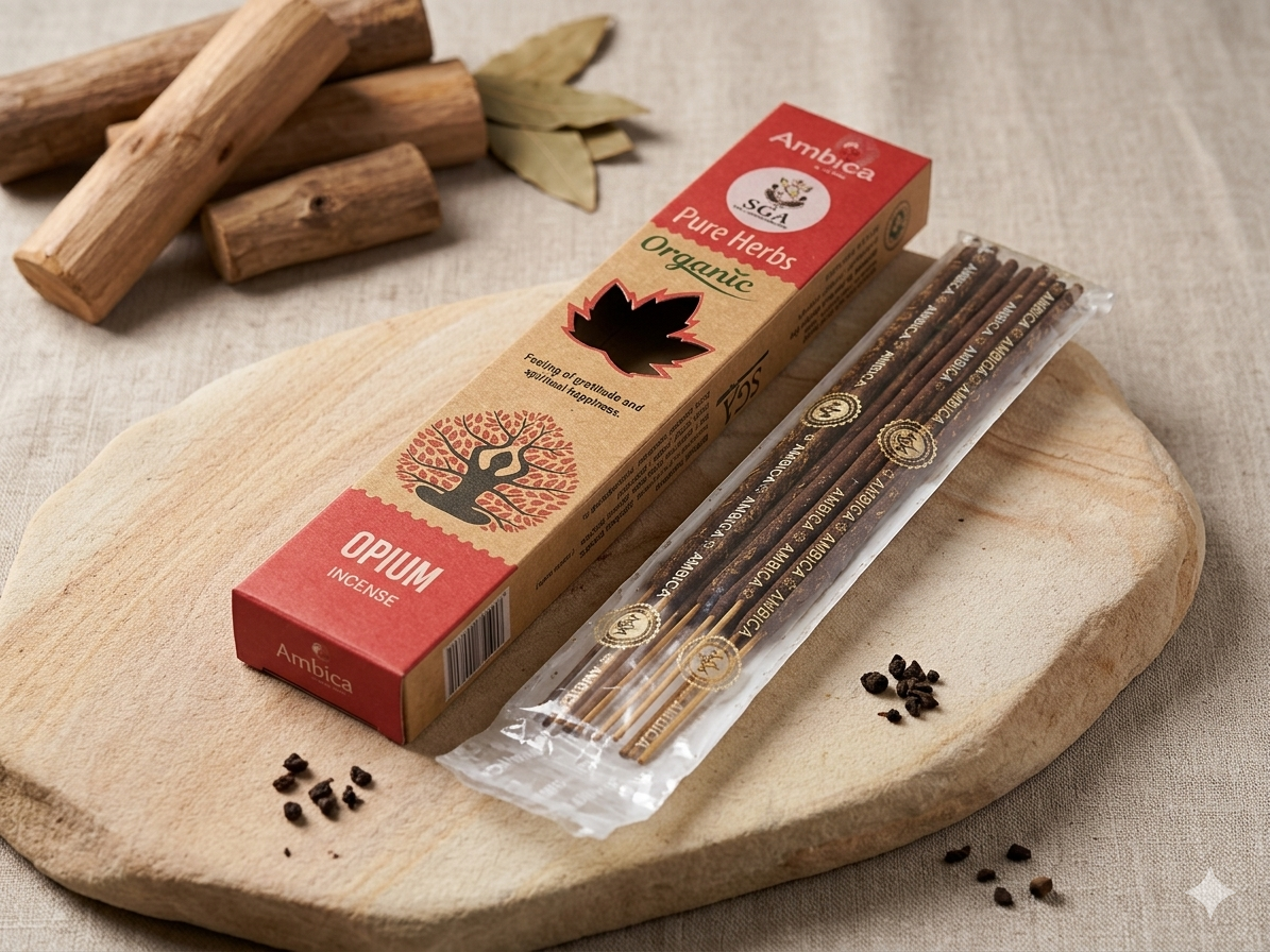 Incenso Orgânico Pure Herbs Ambica - Opium