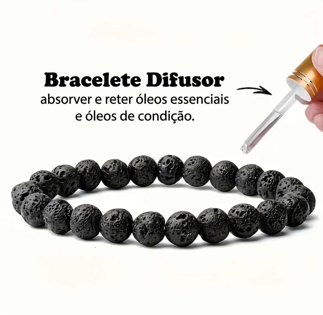Pulseira de Lava Vulcânica