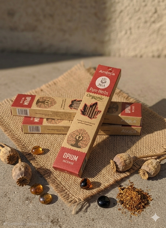 Incenso Orgânico Pure Herbs Ambica - Opium