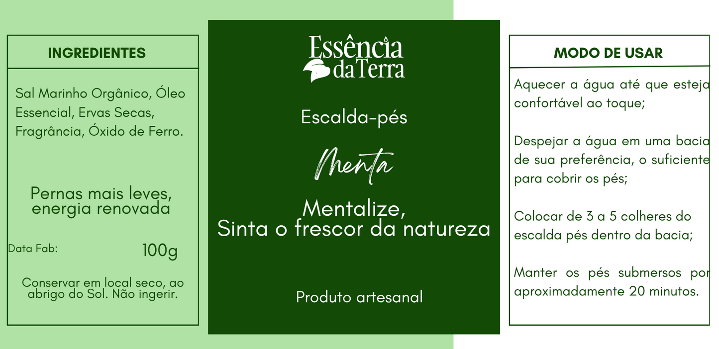 Escalda Pés Menta - Revigorante