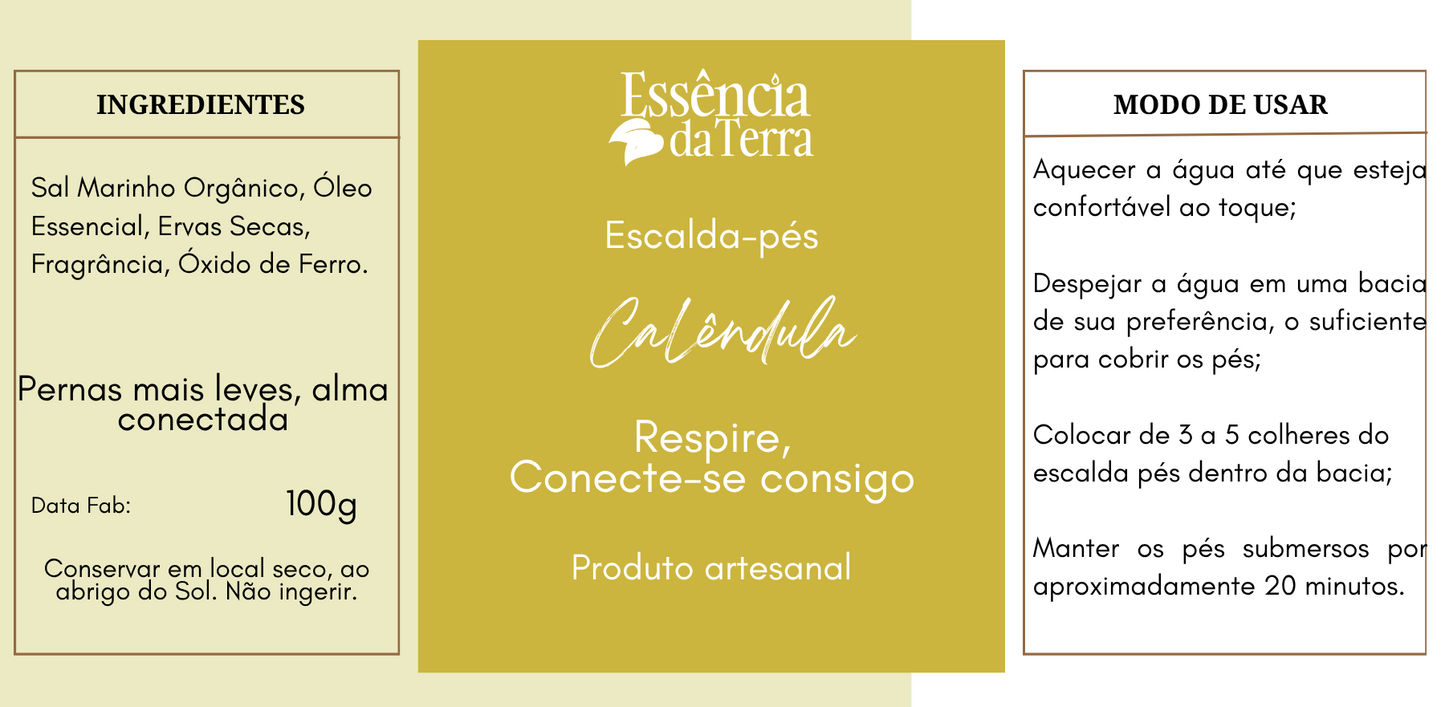 Escalda Pés Calêndula - Calmante