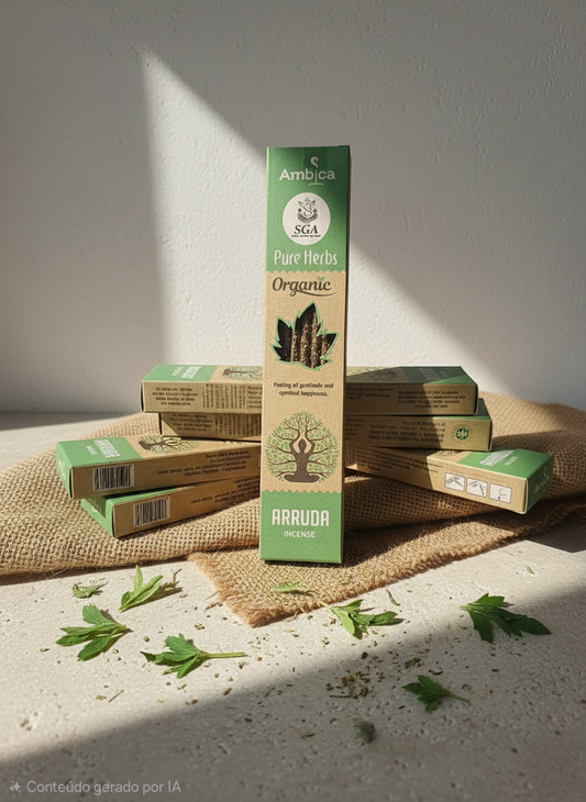 Incenso Orgânico Pure Herbs Ambica - Arruda