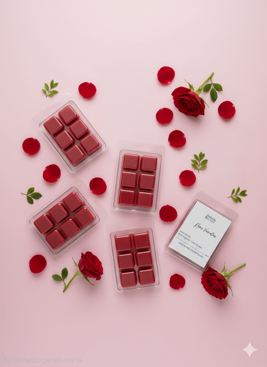Wax Melts 80g - Rosas Vermelhas