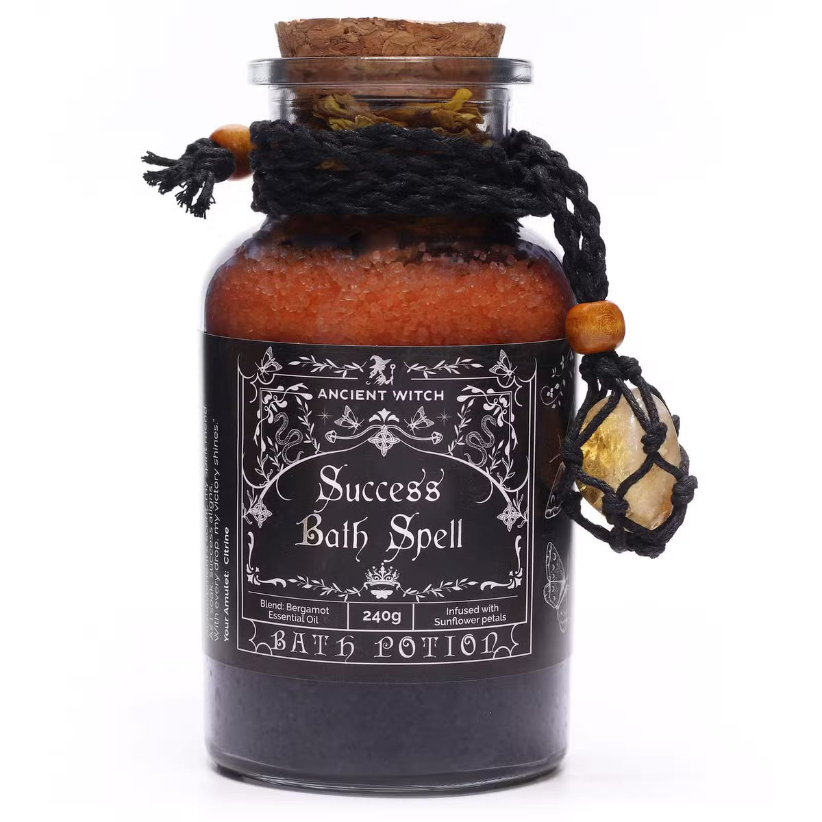 Poção de Banho Mágicas Ancient Witch e Amuleto de Cristal Citrino - Sucesso