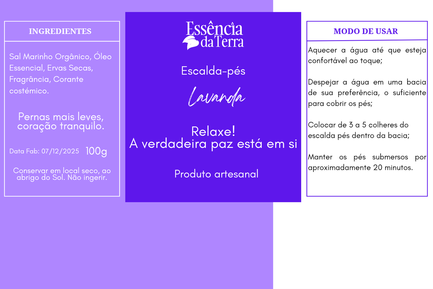 Escalda Pés Lavanda - Relaxante