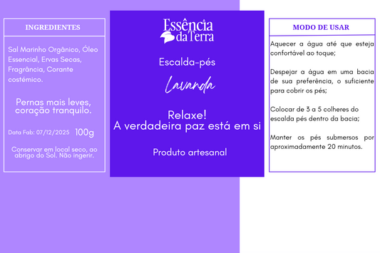Escalda Pés Lavanda - Relaxante