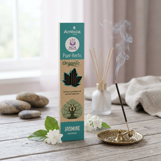 Incenso Orgânico Pure Herbs Ambica - Jasmim