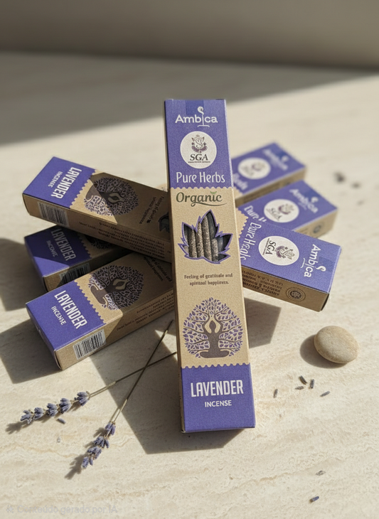 Incenso Orgânico Pure Herbs Ambica - Lavanda