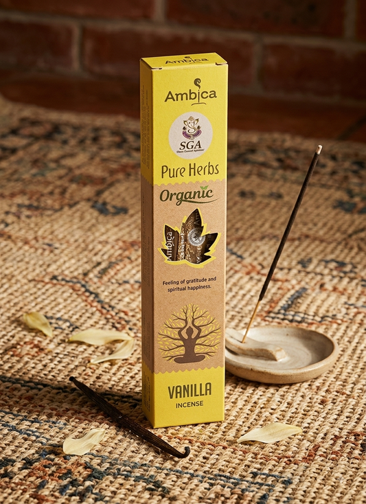 Incenso Orgânico Pure Herbs Ambica - Baunilha