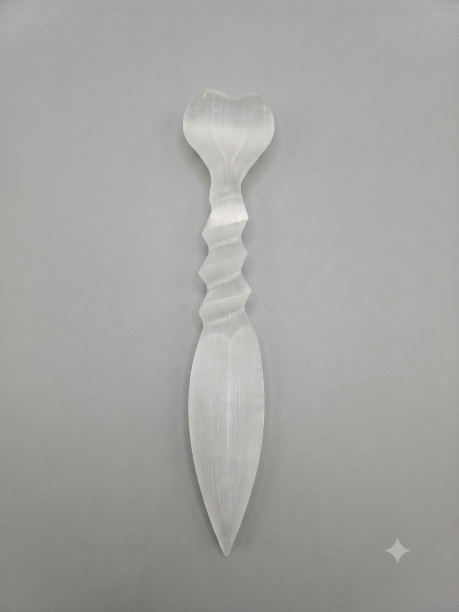 Punhal de Selenite 220mm - Coração
