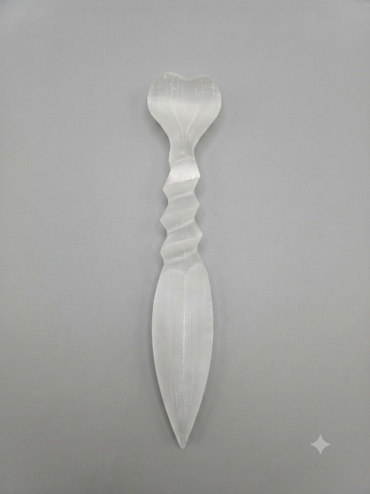 Punhal de Selenite 220mm - Coração